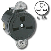 Leviton 5658-SS Single Receptacle 250V, Short Strap